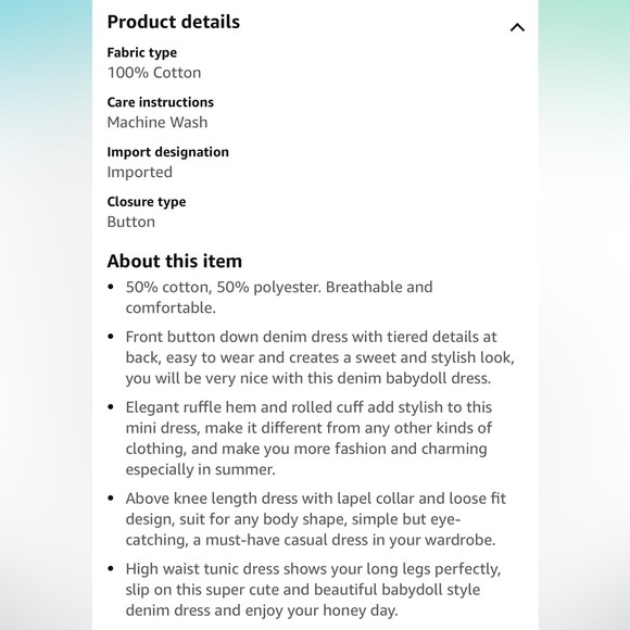 Short denim dress - Picture 5 of 6